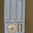 Ninonly Hurricane Candle Holders Set of 3, Tall Brass Candlestick Holders Metal Glass Candle Stands for Wedding Christmas Party Home Table Centerpiece Decorations