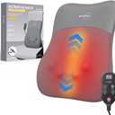 Pryfey Back Massager, Rolling Up and Down Back Massager with Heat, Back Massage 4D Kneading for Pain Relief Deep Tissue, Ultrathin Shoulder Massager Gift for Women Men Parents Christmas, Grey