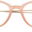 COASION Vintage Round Clear Glasses Non-Prescription Eyeglasses Frames for Women Men (A6* Pink/Gold)