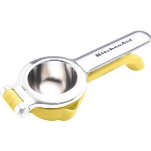 KitchenAid Citrus Juice Press Squeezer for Lemons and Limes with Seed Catcher and Pour Spout, Lemon, 8 inches
