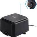 hygger Quiet <30dB Aquarium Air Pump, Adjustable Low Decibel Oxygen Fish Tank Pump 2 Air Outlets Ultra Silent Powerful Aerator Pump with Accessories Max 80GPH/160GPH/255GPH(5W, Up to 150Gallon)