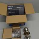 2 Sets All Keyed Same Entry Door Knob and Single Cylinder Deadbolt Combo Set, Round Ball Satin Nickel Exterior Door Knobs with Lock and Keys for Entrance and Front Door