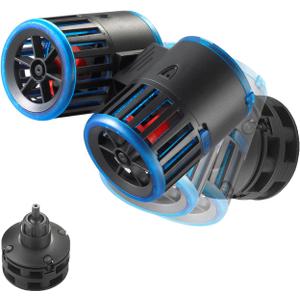 Carefree Fish Aquarium Magnetic Dual Powerheads 8W 1800Gph for 5~25Gal Fish Tank Wave Maker Quiet and Strong Submersible Water Circulation Pump for Freshwater and Saltwater