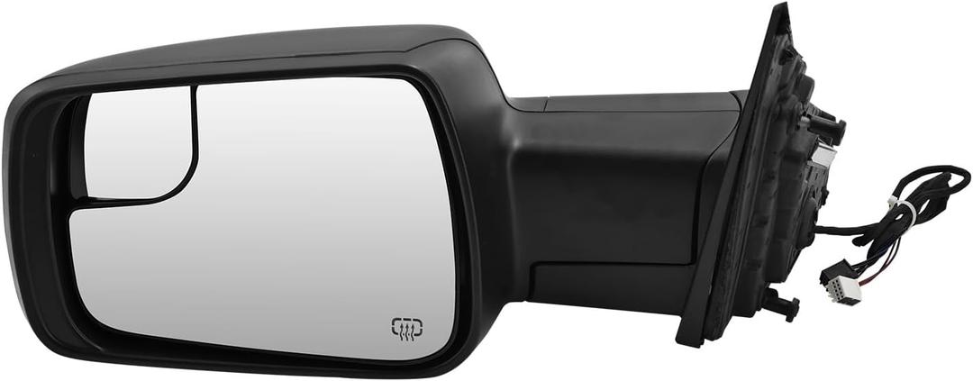 68276499AA CH1320471 Left Driver Side Mirror Replacement for Dodge Ram 1500 2019-2024, 7pins with Temp Sensor Power Heated Glass Manual Folding Texture Black (Left Driver Side)