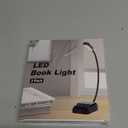 Book Light 2 Pack, Rechargeable Reading Lights for Books in Bed-Eye Caring 3 Colors, Stepless Dimming, 360 Flexible Studying Small Desk Lamp, Lightweight Clip-on LED Night Light for Book Lovers, Kids (Black)