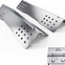 Heat Plates for Monument Tabletop 2-Burner Propane Gas Grill Replacement Parts, Heat Tent Shield for Monument Table Top Gas Outdoor Grill 13742 and G22 Portable Grill, Stainless Steel, 2 Pack