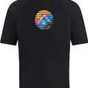 Kanu Surf Boys' Paradise UPF 50 Sun Protective Rashguard Swim Shirt (2T, Hyper Black)