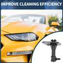 Headlight Washer Nozzle Front Driver Side Headlight Headlamp Washer Nozzle Jet Sprayer No.4M0955101A for Q7 2015-2019 Plastic Black