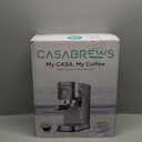 CASABREWS CM5418 Espresso Machine 20 Bar, Compact Espresso Maker with Steam Milk Frother, Stainless Steel Coffee Machine with 34oz Removable Water Tank for Cappuccino, Small Latte Machine, Silver