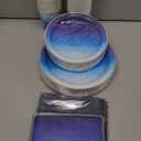 Sparkle and Bash 202 Pieces Ombre Royal Blue Party Decorations - Serves 50 Blue and Silver Birthday Party Supplies with Paper Plates, Napkins, Cups and Tablecloths - Paper Plate