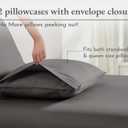 California Design Den 100% Organic Cotton Pillow Cases Queen/Standard Set of 2, Soft & Crisp Percale Weave Cotton Pillowcases (Grey)