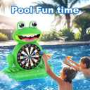 MOONTOY Pool Toys for Kids, Inflatable Frog Dart Board Game, Pool Games for Beach & Backyard, Summer Water Toys for Boys Girls Ages 6-12, Teens & Adults (Pump Included)