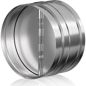 [Upgraded] Hon&Guan 6 Inch Backdraft Damper, One-Way Airflow Duct Damper 6 Inch Ducting Insert Backflow Preventer Duct Draft Blocker (Sliver)