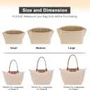 LOUKAYCCI Purse Organizer Insert for Longchamp Le Pliage L Handbag Insert Felt Long Champ Tote Bag Organizer Insert with Cup (Beige, Large)