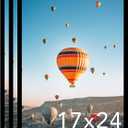 JCJMY 17x24 Picture Frame Set of 3 Black for Poster Photo Picture, Horizontal and Vertical Formats for Wall Hanging, 17 x 24 Wall Gallery Poster Photo Frame for 17 by 24 Photos Posters, 3 Pack, Black