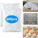 300PCS Bowl Covers for Bread Proofing QUINGLU Elastic Plastic Food Covers, BPA-Free Reusable Disposable Wraps, Thickened Shower Caps for Bowls, Plates, fruit, Leftovers & Outdoor Picnics