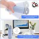 4 x 2pcs Replacement Stopper with 4pcs Seal O-Ring Gasket for Thermos Funtainer 16oz Stainless Steel Vacuum Insulated Bottle, Flower Silicone Lid Plug with Gasket & Tweezers (Transparent)