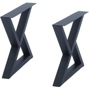 MBQQ 2 Pcs Furniture Legs Rustic Decory Triangle Shape Table Legs,Heavy Duty Metal Desk Legs,Dining Table Legs,Industrial Modern, DIY Iron Bench Legs(H15.7xW17.7)