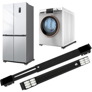 Lemtrflo Extendable Appliance Rollers for Washer and Dryer,Mobile Washing Machine Base, Wheels for Appliances Sliders,Heavy Duty Appliance Dolly,Appliance Mover for Refrigerators,Washing Machines (Black)