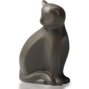 Pet Urns for Cats, Elegant Ceramics Keepsake for Pet Ashes, Small Brown Memorial Box with Seal Kit(10lbs)