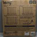 keny 29.7"-51.5" Extra Wide Baby Gate for Stairs, Easy Walk Thru Dog Gate with 21.1" Large Opening Door, Pressured Mounted No Drilling Pet Gate, 30" Tall, White