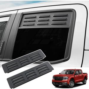 Mabett Rear Window Vents for Ford Maverick 2022-2025 Accessories, Window Cover with Mesh Net for Outdoor Camping Dog Travel Ride(2 Pcs for Rear Window)
