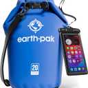 Earth Pak Waterproof Dry Bag - Roll Top Waterproof Backpack Sack Keeps Gear Dry for Kayak with Waterproof Phone Case, 20L