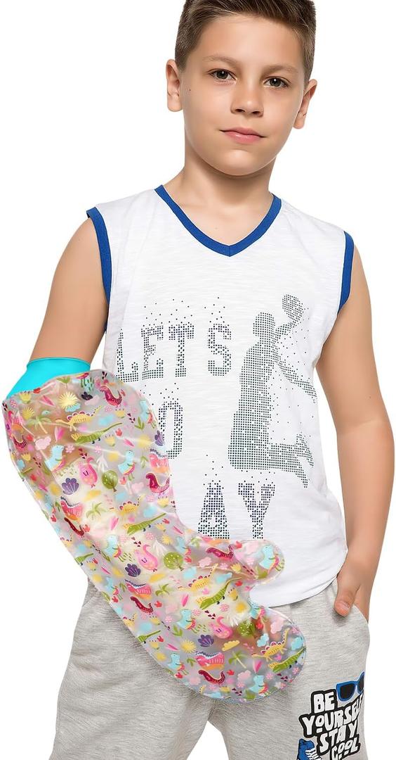 2025 Upgraded 100% Waterproof Kids Cast Cover for Shower Arm Kids, Durable Child Arm Cast Protector for Showering or Swimming, Toddler Arm Sleeve Cast Bag to Cover Broken Arm, Hand, Finger, Wrist