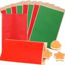 Marspark 1000 Pcs 4 x 6 Inches Christmas Red Green Kraft Treat Bags Goodies Bags Candy Snack Buffet Paper Holiday Party Favor Gift for Winter Xmas Picnic BBQ Bridal Wedding Birthday Party