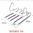 2 x Pants Hangers Space Saving 5 Tier - 2 Pack Closet Organizers and Storage Closet Organizer,Anti-Slip Design,Closet Organizers and Storage for Pants Jeans Skirts Scarf Legging