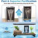 222GPH 10W Turtle Tank Filter Aquarium Filter Power Adjustable 10-40 Gal. Small Internal Filter 3-Stage Waterfall Bio-Filtration Quiet Low Water Level for Freshwater Saltwater Fish Tank Easy to Clean