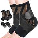 Ankle Guards,1 Pairs Ankle Brace for Women & Men,Ankle Compression Sleeve with Strap ,Volleyball Ankle Support Brace for Women & Men,foot support brace for pain,plantar fasciitis compression socks for women & Men (Medium, Classic Copper)