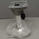 ONHI Adjustable Aluminum Boat Seat Pedestal 13-19 Inch Height, Locking Design, Silver Polished, for Fishing Boats and Marine Vessels