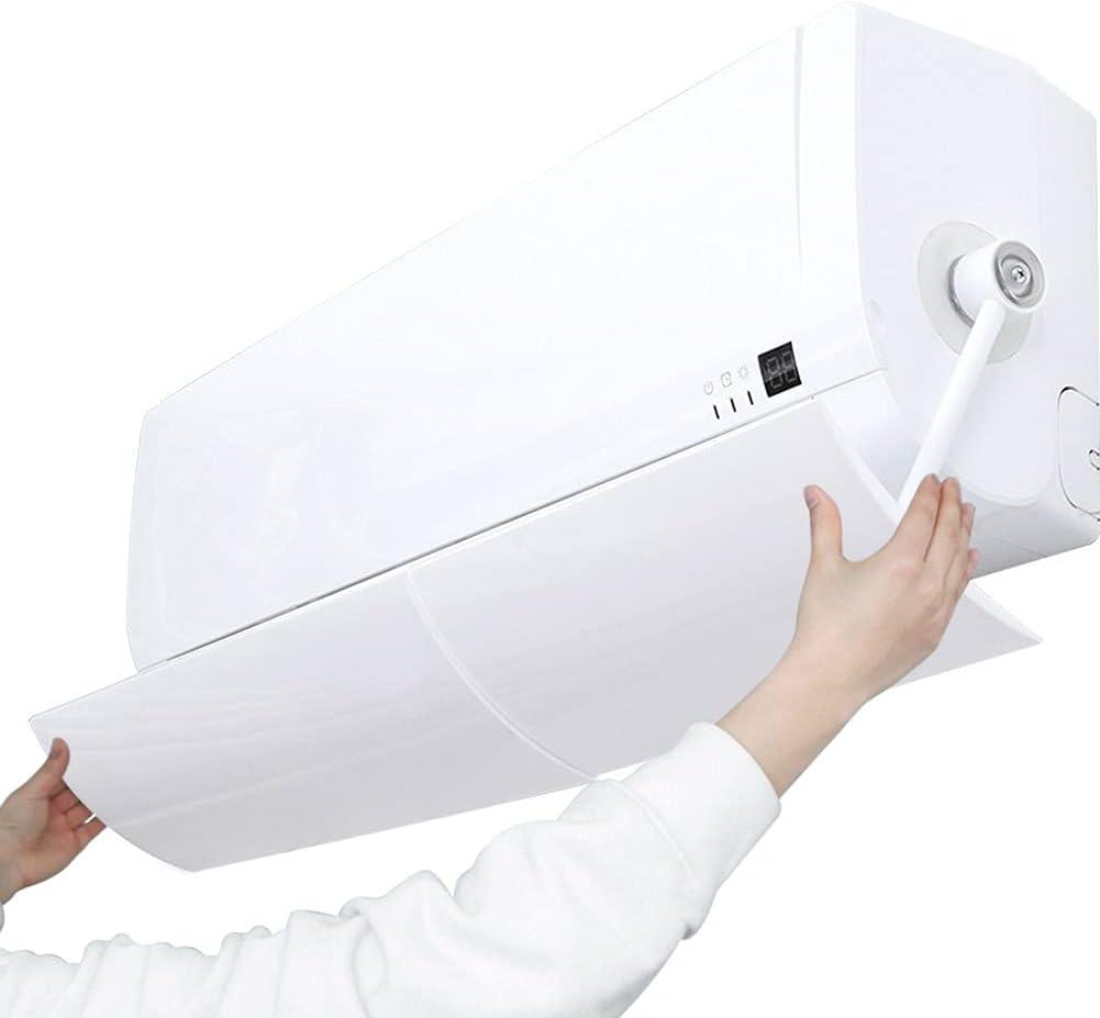 Retractable Air Conditioner Air Deflector, Universal Adjustable Air Conditioning Deflector Air Diverter Cover Telescopic Anti-Wind Baffles Anti Direct Blowing Windshield Wind Guide (white#2)