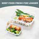 KOMUEE 10 Pack Glass Food Storage Containers, Meal Prep Containers with Lids, Airtight Glass Lunch Boxes, Freezer, Oven, and Microwave Safe, Gray
