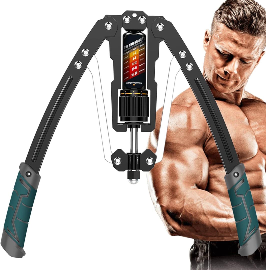 EAST MOUNT Twister Arm Exerciser - Adjustable 22-440lbs Hydraulic Power, Home Chest Expander, Shoulder Muscle Training Fitness Equipment, Arm Enhanced Exercise Strengthener. (Green)