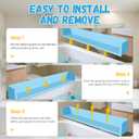 Splash Guard for Bathtub Kids - Silicone Bathtub Splash Guard with 11 Suction Cups, Bath Tub Play Shelf for Kids & Toy Holder, Prevent Water Spill in Bathroom, Fun Bath Time for Toddlers Baby, Blue