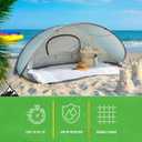 Pop Up Beach Tent - Fits 2-3 People - Sun Shelter with UV Protection and Ventilation - Water and Wind Resistant Camping Canopy by Wakeman (Blue), 88 X 46