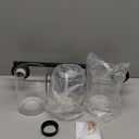 Unicozin 3 Light Bathroom Light Fixtures, Modern Vanity Lights Over Mirror, Black Wall Lamp with Clear Glass for Living Room Cabinet Bedroom Porch