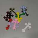 5 x 11pcs Cross Patches, Iron on/Sew on Cross Applique Patch, DIY Iron Patches for Jeans Hats Shirts Jackets Backpacks