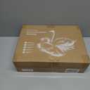 BPC Organic Feather Down Fiber Comforter Queen Size with 100% Organic Cotton Cover, 750 Fill Power Cloudy-Fluffy Duvet Insert for Medium Warmth, White, 90x90 Inches