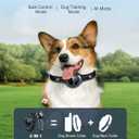 2-in-1 Dog Shock Collar & Dog Bark Collar - Smart Anti Barking Dog Training Collar with 5 Adjustable Sensitivity & 3300FT Remote for All Breeds IP67 Waterproof E-Collar