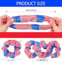 3 Pieces Patriotic Hair Scrunchies for Women Girls American Flags Hair Ties 4th of July Red White and Blue Scrunchies Soft Elastic Hair Bands Ponytail Holder for Independence Day USA Hair Accessories