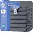 Accompagner Waterproof Reusable for Adults and Pets Washable Pee Pads for Dogs Changing Pad Large Dog Bed Size Adults Incontinence Bed Pads - Non-Slip Leak-Proof,Dark Gray, 24"x24", Pack of 6