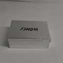ISNOM Platform Chunky Heels for Women, Block Heel Sandals with Open Square Toe and Ankle Strap (7, Black)