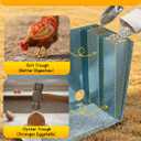 Magicfly 85 lbs Chicken Feeder No Waste, Large Metal Chicken Feeder Box