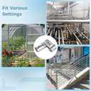 10 Pcs Tee Pipe Fittings, Adjustable 2-Way Pipe Connectors, Two Port T Pipe Fence Clamps, Modular Pipe Fittings with Bolts, Nuts, and Wrench, Fit for OD 0.98" Stainless Steel Pipes