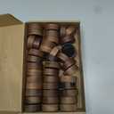 40 Pcs Wooden Lids for 4 oz and 8 oz Square Spice Jars Reusable Can Wooden Airtight Spice Storage Canning Lids for Nice Sealing Kitchen