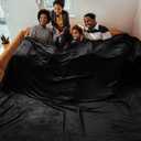 Bedsure GentleSoft Oversized King Big Blanket 120"x120" - Extra Large Soft Fleece Blankets for Bed, Sofa, Couch, Travel, Camping, Party, Giant Huge Throws, 10'x10', Black