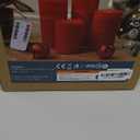 LUSHABOR Flameless Candles, 4 Pack Battery Operated Candles with Remote, Real Wax LED Fake Candles with Timer Flickering for Christmas Wedding Home Party D3 H 5" 6" 7" 9" Red